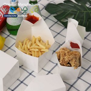 ออกแบบโลโก้ตามสั่ง กล่องบรรจุภัณฑ์อาหารแบบนำกลับบ้าน ขนาดใหญ่ พร้อมที่จับมือเดียว ช่องแบ่งซอส สำหรับเฟรนช์ฟรายส์ ชูโรส์ ซูชิ - Product Image 2