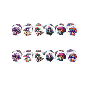 Moulin à herbes artistique trippy à 4 parties en alliage de zinc, marque privée, faible MOQ, pour champignons, tabac et épices, accessoires pour fumeurs - Product Image 1