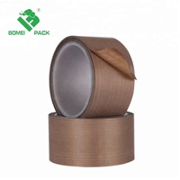 Ruban adhésif en fibre de verre résistant à la chaleur BOMEI, revêtu de PTFE, ruban isolant haute température pour scelleuses sous vide et à impulsion