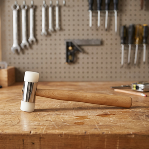 Marteau à tête sphérique en fer avec manche en bois SUNTOOLS/STIPL 429(I) pour le polissage de bijoux, outils de bricolage, tête en nylon de forme irrégulière, fabrication de moules - Product Image 5
