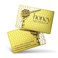 Cartes de visite personnalisées, cartes d'invitation, cartes professionnelles en métal doré RFID NFC étanches, épaisseur personnalisée, pour gravure laser, livraison express aux États-Unis