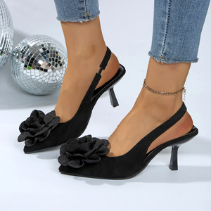 Sandali Floreali Eleganti da <span class=keywords><strong>Donna</strong></span> - Nuove <span class=keywords><strong>Scarpe</strong></span> Primaverili ed Estive con Stampa Leopardata a Punta e Tacco Alto - Product Image 6