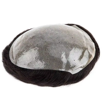 Postizo de Cabello Humano Liso Indio para Hombre LONGFOR BIO PU, Reemplazo de Cabello Remy de Alta Calidad al por Mayor