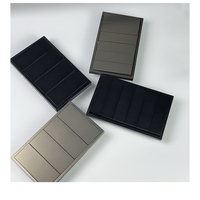 Panel Saklar Lampu Dinding Mewah Uk/EU Hitam 6gang 1/2way 220V, Saklar Tombol Dapur Silang Abu-abu 6*3 4gang2way 146mm*86mm
