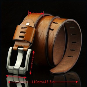 <span class=keywords><strong>Cintura</strong></span> da uomo in pelle PU, fibbia quadrata, <span class=keywords><strong>cintura</strong></span> per jeans, regalo ideale e per l'uso quotidiano - Product Image 5