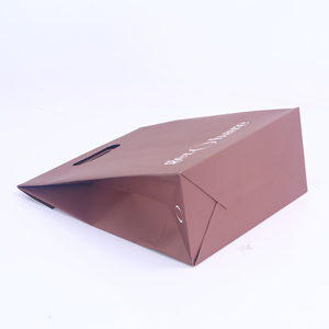 Sacs en papier de luxe personnalisés avec poignées découpées, durables, <span class=keywords><strong>marron</strong></span>, réutilisables, pour emballage cadeau, maquillage et beauté - Product Image 3
