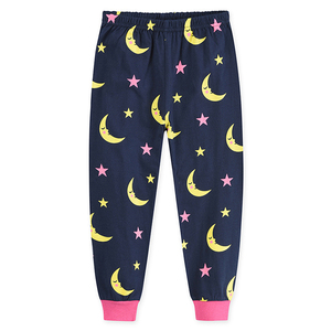 Cute moon <strong>owl</strong> print <strong>little</strong> girls <strong>pajamas</strong> kids long sleeve pyjamas set - Product Image 3