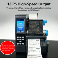 Impresora RFID de Transferencia Térmica LONVILL Versatile ZPL EPL TSPL con Cinta de 450m para Etiquetas de Envío Logístico