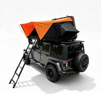 Tente de toit ultra-mince double couche à installation automatique quatre saisons en tissu Oxford pour véhicule 4x4 avec échelle en aluminium, résistante au vent et au bruit, et à faible consommation de carburant
