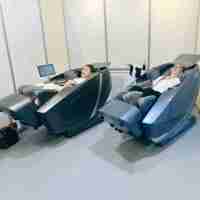 Luxe 3D Thai Stretch sans fil téléphone charge pression d'air mollet pétrissage jambe masseurs santé détection Massage chaise corps