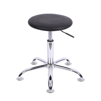Chaise de protection antistatique de salle blanche de laboratoire noire en PU réglable et confortable JEJOR