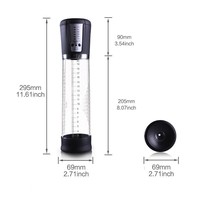 Bomba de Pene Eléctrica Automática con 6 Niveles de Succión, Pantalla LCD, Recargable por USB, Bomba de Vacío para Agrandamiento Masculino