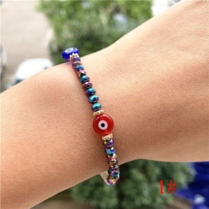 Bracelet Perlé Élégant Unisexe Classique Simple avec Cristaux et Yeux Maléfiques, Idéal pour Anniversaire - Meilleur Prix de Gros - Product Image 4