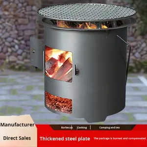 Estufas <span class=keywords><strong>de</strong></span> <span class=keywords><strong>leña</strong></span> y carbón multifunción para exteriores, para calentar té, cocinar y asar, ideales para camping y <span class=keywords><strong>chimeneas</strong></span>. - Product Image 3