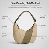 Sac bandoulière croisé matelassé en taffetas 190T léger et rembourré, idéal pour les cadeaux de mariage personnalisés, vente en gros OEM ODM