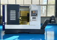 Vente Flash : Tour CNC Automatique TCK50S de Haute Qualité avec Double Broche, Banc Incliné, Type Horizontal