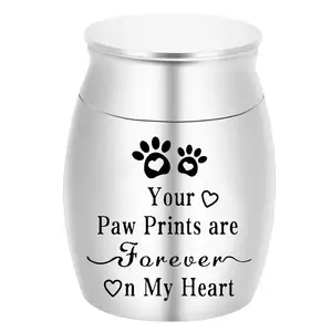 Factory Direct Sales Stainless Steel Bamboo Metal Pet Cremation Urn Premium Quality Pet Casket & Urn