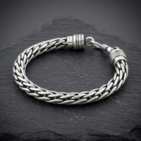 Bracelet à maillons en argent 925, style classique, unisexe, à porter tous les jours