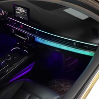 Kit de Bande Lumineuse Intérieure pour Voiture B9, 33 Lumières, Écran 64 Couleurs, Commande par Application au Volant, pour Audi A4L B9 2017-2025