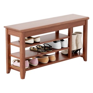 <span class=keywords><strong>Banc</strong></span> à <span class=keywords><strong>chaussures</strong></span> réglable avec rangement supérieur dissimulé, en bois massif, capacité de 250 kg, idéal pour entrée et chambre - Product Image 4