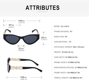 Gafas de sol ojo de gato superventas para mujer UV400 <span class=keywords><strong>lentes</strong></span> inastillables gafas de sol de PC gafas de diseñador para trajes - Product Image 6
