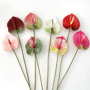 Großhandel künstliche 3D-gedruckte Schindel Anthurium zwei Größe künstliche Anthurium Blumen Anordnung