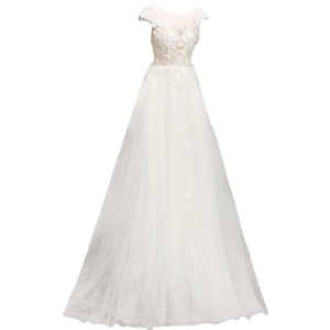 Lawn Wedding Dress With Lace Beading Train Lightweight A-Line Tulle White Sweetheart Neckline Forest Style Wedding Gown - Product Image 4