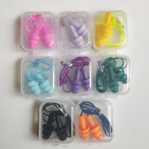 Geräuschunterdrückende Silikon-Ohrstöpsel Komfortable Silikon-Ohrstöpsel 1 Paar Box NRR 29dB für Schwimmen Erwachsene Ohrstöpsel Wasser Dusche - Product Image 4