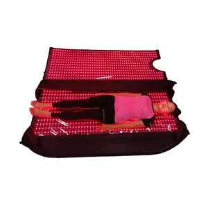 T2000 kırmızı kızılötesi ışık tedavisi pod 175*90*30cm sauna uyku tulumu tüm vücut LED terapi yatak cihazı