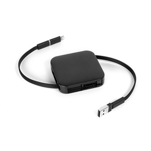 Ulanzi 1 To 4 Retractable Cable 0.5M Fast <b>Charging</b> Built In Stand For Mobile Phone Data <b>Adapter</b> Black And White - Product Image 2