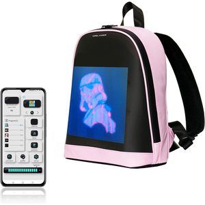 Sac à dos LED Crelander, petit sac pour ordinateur portable de 11 pouces, écran programmable, sac à bandoulière intelligent et tendance pour femmes - Product Image 1
