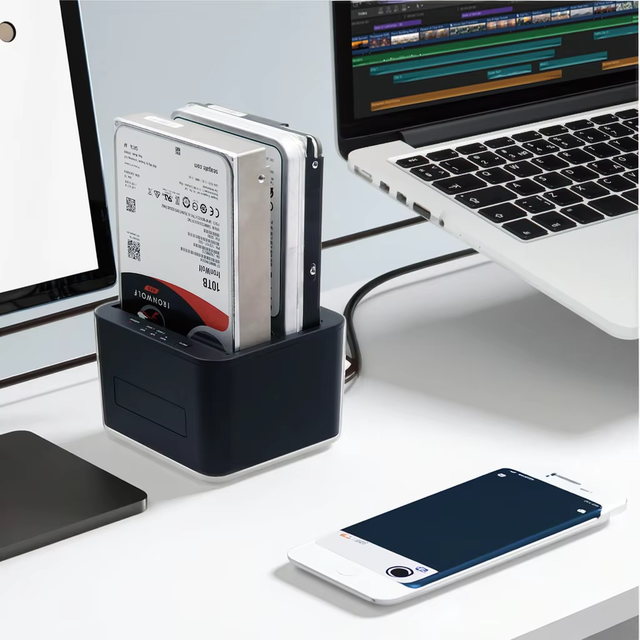 AOTECH SATA USB 3.0 External Hard Drive Docking Station ABS Plastic Enclosure HDD Duplicator Clone Adapter 5Gbps Transfer
