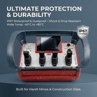 Télécommande sans fil industrielle étanche IP67, portée 500 m, pour grue hydraulique, système radio 12V 24V