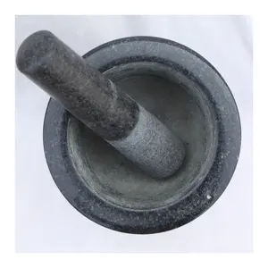 Cina movimento mano naturale qualità cottura macinare 16*8cm famiglia mortaio mortaio di granito pestelli