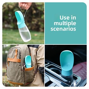 <span class=keywords><strong>Bottiglia</strong></span> d'Acqua Portatile per Cani e Gatti, Ecologica, Impermeabile, in Plastica per Alimenti, 500ml, con Dispenser e Ciotola per Esterni - Product Image 5