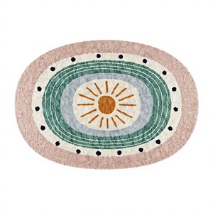 Alfombrillas de Baño Modernas y Ecológicas Personalizadas al por Mayor, de Secado Rápido, Diseño de Algodón, Hechas a Máquina con Mechones de Colores, Estilo Moderno ITHL - Product Image 1