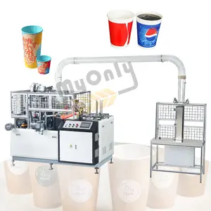 Mijn Volautomatische Snelheid 200Pcs/Mn Melk Thee Cup Maker Moulding Recycle Papier Cup Machine Korea