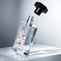Flacon diffuseur de parfum hexagonal en verre transparent, couleur personnalisée, 30ml 50ml 100ml, emballage pour parfum d'intérieur, bouchon à vis