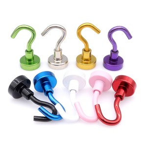 High Quality Strong NdFeB Plastic Magnet Hook Neodymium Magnet Hook With 360 Degree <strong>Rotation</strong> for Hanging&amp;Refrigerator - Product Image 1