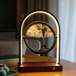 Đèn Bàn Hình Đồng Hồ Cát <span class=keywords><strong>3D</strong></span> Đèn Ngủ Led Di Chuyển Bằng Cát Đèn Bàn Cát Lún Đèn Bàn Sạc Không Dây Làm Quà Tặng Công Sở - Product Image 3