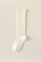 Chaussettes ras du cou pour femme en dentelle florale, tricotées, ajourées, à volants, respirantes, séchage rapide, décontractées pour le quotidien, hiver