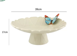 Peralatan makan keramik Seni Saint Mo piring kue kupu-kupu Amerika restoran Portugal Porcelain porselen - Product Image 4