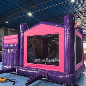 Château gonflable licorne avec toboggan pour enfants, location commerciale pour fêtes - Product Image 4