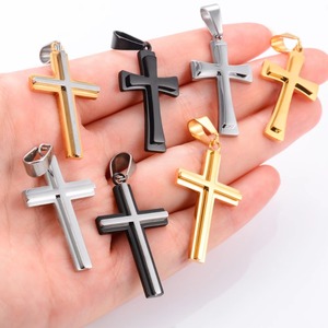 Collar con Colgante de Cruz de Doble Capa de Acero Inoxidable Estilo Punk para Hombre y Mujer, Cadena con Amuleto Religioso, Joyería Cristiana de Fe y Oración - Product Image 5