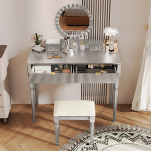 Modern Wooden Dresser with Mirror Factory Wholesale for Bedroom or Living Room for Hotel Use Feature Storage <b>Vanity</b> <b>Table</b> - Product Image 6