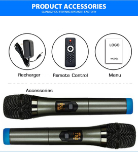 Mic sang trọng bánh xe giá rẻ Pin bằng gỗ Super Bass duy nhất 12 inch ngoài trời BT di động DJ USB khuếch đại âm thanh loa lớn - Product Image 2