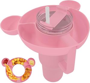 Cute Bear Silicone Reusable Snack Bowl & Tray for 40 oz for Tumbler <b>Cups</b> with Handle Multi-color - Product Image 1