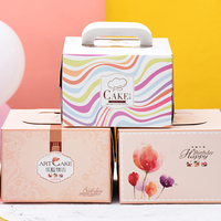 Boîte à gâteau d'anniversaire portable personnalisée avec impression gaufrée exquise, emballage alimentaire en gros pour mousses, usage domestique