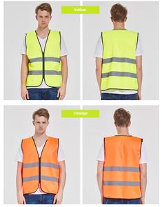 เสื้อกั๊กสะท้อนแสงสำหรับใช้ในทางที่สะอาดเสื้อกั๊กจราจรแบบติดซิปโลโก้ออกแบบได้ตามที่ต้องการ - Product Image 3