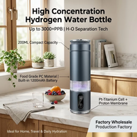 Générateur d'eau hydrogénée personnalisé à haute concentration (3000+PPB) en 5 minutes, sans ozone, sans BPA, tasse à hydrogène, vente en gros directe usine